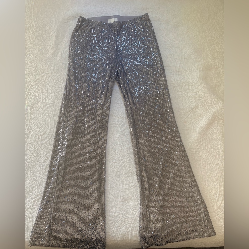 H&M Silver Sequin Pants (M)